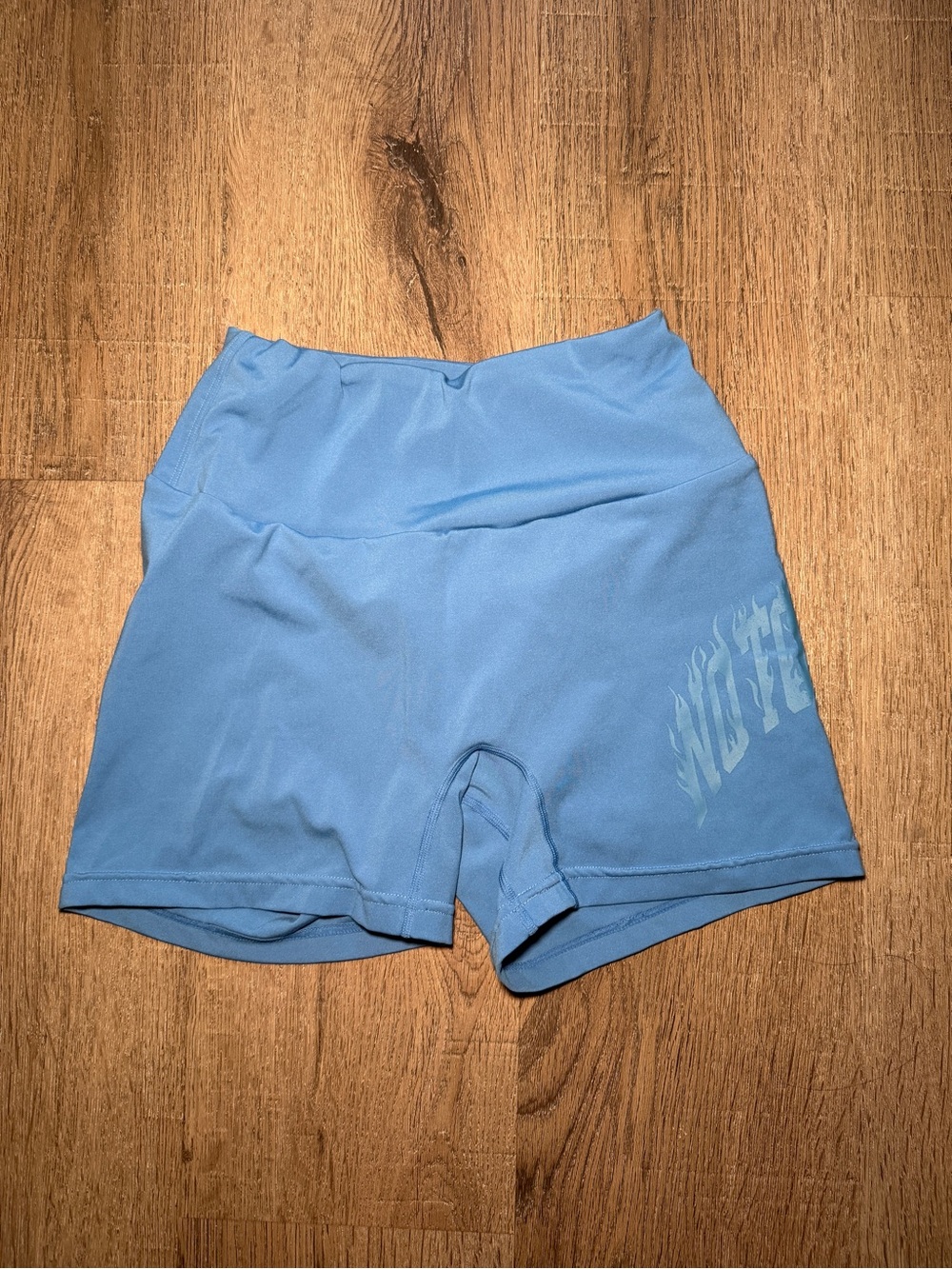 Civil Regime Blue Graphic High Waisted Gym Shorts